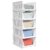 5 Pack Stackable Closet Storage Basket – Stackable Storage Bins, Multifunctional & Foldable Closet Organizer, Wardrobe Cupboard Space-Saving Hat Storage Drawer Organizer, White by caktraie