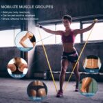 5 Pcs Professional Resistance Bands. Latex-Free, Elastic Band, Work Out Bands, Stretch Bands for Working Out Women or Men, Exercise Bands Set for Physical Therapy, Yoga, Pilates by lianjindun