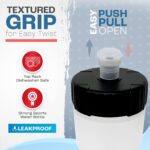 50 Strong Sports Water Bottles – Reusable 22 oz BPA-Free Plastic Bottles with Pull Top Cap – Made in USA – Top Rack Dishwasher Safe – Fits Most Bike Cages Brand by 50 Strong