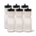 50 Strong Sports Water Bottles – Reusable 22 oz BPA-Free Plastic Bottles with Pull Top Cap – Made in USA – Top Rack Dishwasher Safe – Fits Most Bike Cages Brand by 50 Strong