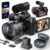 5K Digital Camera, 48MP Cameras for Photography, Vlogging Camera for YouTube with 180° Flip Screen,16X Digital Zoom,52mm Wide Angle & Macro Lens, 2 Batteries, 32GB TF Card by Monitech