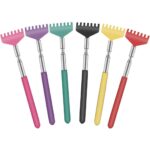 6 Pack Extendable Back Scratcher - Portable Telescoping Metal Back Scratchers/Hand Massager with Soft Rubber Handles for Thanksgiving, Birthday, Christmas Gifts by YIMICOO