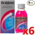 6 x Oraldene® Medicated Mouthwash Mouth Wash for Mouth Ulcers Sore Gum Throat Infection 200ml by Oraldene