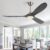 60 Inch Smart Outdoor Ceiling Fans with Light Alexa/Tuya App/Remote Control, Modern Gray Wood DC Ceiling Fan with Dimmable Led Light, Damp-rated Exterior Ceiling Fan for Patios… by ShreeFindee
