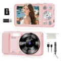 64MP 4K Digital Camera, Hoestr 18X Zoom Autofocus Point and Shoot Compact Camera with 64GB TF Card, Flash, 2.8″ LCD Screen for Teens Adult Beginner Travel Photography Vlogging… by Hoestr