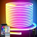 66FT Led Neon Rope Lights Control with App/Remote,Flexible Led Rope Lights,Multiple Modes,IP65 Outdoor RGB Neon Lights Waterproof,Music Sync Gaming Led Neon Strip Lights for… by segrass
