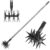 66in Rotary Cultivator with Tempered Spring Steel Tines and Adjustable Stainless Steel Handle Manual Garden Tiller Tool for Loosening Soil Mixing Fertilizer by CKLT