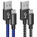 6amLifestyle PS4 Controller Charger Charging Cable, 2 Pack 10ft Extra Long Micro USB 2.0 Cable, Nylon Braided Cord, for PS4, PS4 Slim/Pro, Xbox One S/X Controller, Android… by 6amLifestyle