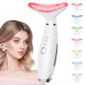 7 Color Galvanic Machines – Red Light Therapy for Face and Neck, Face Massager Tool for Wrinkles, Double Chin, Vibrating Facial Massager with Thermals, White by Dopsikn