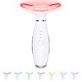 7 Color Neck Face Massager – Facial Massager Tool for Skin Care at Home, Vibrating Face Massager with Thermals, Galvanic Machines White by ELISHINE