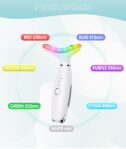 7 Color Neck Face Massager - Facial Massager Tool for Skin Care at Home, Vibrating Face Massager with Thermals, Galvanic Machines White by ELISHINE
