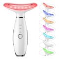 7 Color Neck Face Massager Tool, Facial Massager for Skin Care at Home, Face Sculpting Tool with Thermals, Vibration (White) by NUAKENE