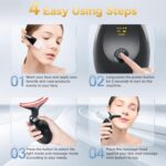 7-in-1 Deplux Face Neck Massager for Skin Care at Home, Facial Massager Glossy Black by MCSYPOAL