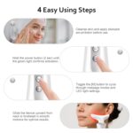 7 in 1 Multifunctional Facial Massager, Red Light Therapy for Face, Beauty Skin Care Tool for Face and Neck, Portable Facial Massager for Wrinkles and Skin Care-White by Keylitos