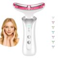 7 in 1 Multifunctional Facial Massager, Red Light Therapy for Face, Beauty Skin Care Tool for Face and Neck, Portable Facial Massager for Wrinkles and Skin Care-White by Keylitos