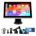 7″ Portable Wireless CarPlay Screen for Car – Apple CarPlay & Android Auto, HD Touch Screen Car Stereo, Bluetooth, GPS Navigation, Voice Control, Plug-and-Play with… by BOAODIFSH