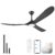70 Inch Smart Ceiling Fan with Light, 3 Wood Blade Large Black Ceiling Fan with Light, Quiet Reversible DC Motor Ceiling Fan with Remote/Tuya App, Compatible with Alexa Google… by ShreeFindee