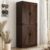71″ Tall Kitchen Pantry,Farmhouse Storage Cabinet with Adjustable Shelves,Load-Bearing Steel Pipe,Farmhouse Pantry Cabinet with 4 Barn Doors, for Kitchen,Dining Room,Living… by Hlivelood