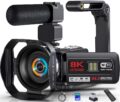 8K 64MP Video Camera Camcorder IR Night Vision Vlogging Camera 18X Zoom WiFi Digital Camera for YouTube 3.0” Touch Screen Camcorder with 64GB SD Card, 2 Batteries, Remote… by LOENTIR