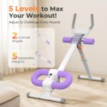 Ab Machine, Adjustable Ab Trainer Machine for Abs Workout at Home Gym, Foldable, Knee Protection, Abdominal Trainer for Stomach Workout by OWLSKY