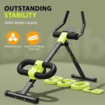 Ab Workout Equipment, Ab Machine for Home Gym Fitness, Ab Trainer Exercise Equipment for Abdominal Exercise and Strength Training (Black) by VISLIM