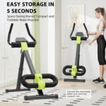 Ab Workout Equipment, Ab Machine for Home Gym Fitness, Ab Trainer Exercise Equipment for Abdominal Exercise and Strength Training (Black) by VISLIM