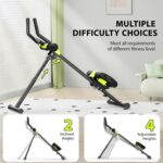 Ab Workout Equipment, Ab Machine for Home Gym Fitness, Ab Trainer Exercise Equipment for Abdominal Exercise and Strength Training (Black) by VISLIM