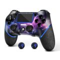 AceGamer Wireless Controller for PS4, Custom Design V2 Gamepad Joystick for PS4 with Non-Slip Grip of Both Sides and 3.5mm Audio Jack! Thumb Caps Included! (Galaxy) by AceGamer