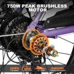 ACTBEST Core Electric Bike for Adults - 468Wh Removable Battery, 26 inch Step Thru Electric Bicycle, Peak 750W Brushless Motor Cityrun Ebike, with 7 Speed, Up to 50 Miles, E-Bikes by ACTBEST