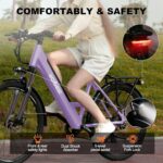 ACTBEST Core Electric Bike for Adults - 468Wh Removable Battery, 26 inch Step Thru Electric Bicycle, Peak 750W Brushless Motor Cityrun Ebike, with 7 Speed, Up to 50 Miles, E-Bikes by ACTBEST
