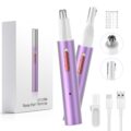 AHHFEI Rechargeable 5 in 1 Ear and Nose Hair Trimmer for Women, 2025 Professional Painless Eyebrow & Facial Hair Trimmer with Powerful Motor and Dual-Edge Blades Easy Cleansing by AHHFEI