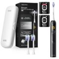 AI Electric Toothbrush with Smart Display for Adults Kids | 150-Day Rechargeable Toothbrush, Real-Time Map |3-Min Timer, Travel Case | Teens Sonic Toothbrush Gift (G5S Black) by SAKYPRORAL
