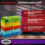 AIDEA Microfiber Cleaning Cloth, 50PK, Microfiber Towels for Cars, Premium Wash Cloths, Dusting Cloth Cleaning Rags, Absorbent Towels for SUVs, House, Kitchen, Window, Cleaning... by AIDEA