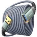 AINOPE USB Extension Cable,USB Extender,USB 3.0 Extension Cable, Male to Female Cord High Data Transfer Compatible with Webcam,USBKeyboard,Flash Drive,Hard Drive,Printer,10FT,Grey by AINOPE