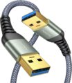 AINOPE USB to USB Cable, USB 3.0 A to A Male to Male Cable [Never Rupture] Double End Type A Cord Compatible with Hard Drive Enclosures, KVM, DVD Player, TV, Laptop… by AINOPE