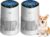 Air Purifiers for Bedroom Home with Sleep Mode for Smoke Pet Dander Odors, Small Air Purifier with Fragrance Sponge, Blue Ambient Light, 23dB Quiet, 2 Pack White by MORENTO