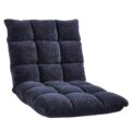 Amazon Basics Adjustable 14-Position Memory Foam Floor Chair with Back Support, Portable, 41.3″D x 21.3″W x 6″H, Navy by Amazon Basics