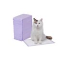 Amazon Basics Cat Litters Pee Pads, 40 Count, Universal Fit for Litter Box, Odor Control with Fresh Scent, Purple and White by Amazon Basics