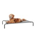 Amazon Basics Cooling Breathable Elevated Dog Bed with Metal Frame for Large Dogs, 51 x 31 x 8 Inch, Grey by Amazon Basics