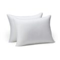 Amazon Basics Down Alternative Pillow for Back Side Sleepers, Medium Density, Standard Size, 26″ x 20″, 2-Pack, White by Amazon Basics