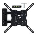 Amazon Basics Full Motion Articulating TV Monitor Wall Mount for 26″ to 55″ TVs and Flat Panels up to 80 Lbs, Black by Amazon Basics
