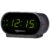 Amazon Basics Small Digital Oval Alarm Clock With LED Display, Nightlight & Battery Backup, Black, 4.5 x 3.5 x 2.4 Inches by Amazon Basics