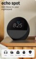 Amazon Echo Spot, Great for nightstands, offices and kitchens, Smart alarm clock with Alexa, Black by Amazon