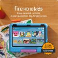 Amazon Fire HD 10 Kids tablet (newest model) ages 3-7 | Bright 10.1″ HD screen with included ad-free and exclusive content, robust parental controls, 13-hr battery, 32 GB, Blue by Amazon