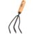 AMES 2446300 Tempered Steel Hand Cultivator with Wood Handle, 11-Inch, Brown by AMES