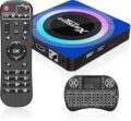 Android TV Box 13.0, Android Box 4GB RAM 64GB ROM, Quad Core Smart 8K TV Box with Mini Keyboard Support 2.4G/5.0GHz Dual WiFi 100M Ethernet Bluetooth by Sidiwen