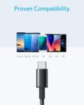 Anker Cable, USB A to USB C Cable for iPhone 17 Series,Samsung Galaxy S10 S10+, LG V30, Beats Fit Pro and More (2, Black, 6ft) by Anker