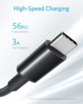 Anker Cable, USB A to USB C Cable for iPhone 17 Series,Samsung Galaxy S10 S10+, LG V30, Beats Fit Pro and More (2, Black, 6ft) by Anker