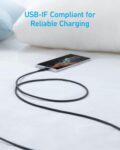 Anker USB A to USB C Cable, Charger Cord (2 Pack, 6FT), for iPhone 17 Series,Samsung Galaxy Note 10/S10+ S10, LG V30 (Black) by Anker