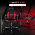 AnyGod Video Gaming Chair, Ergonomic Computer Game Chair with Lumbar Support Adjustable Height Swivel Wheels, Home, Office for Adults Teens Kids Gamer by AnyGod